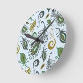 Bunte verschiedene Federn Runde Wanduhr (Winkel)
