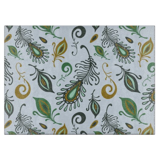 Bunte verschiedene Federn Schneidebrett (Vorderseite)