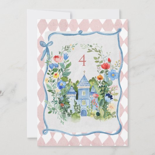 Bunte verzauberte Alice im Wunderland zum Geburtst Einladung (Rückseite)