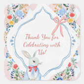 Bunte verzauberte Alice im Wunderland zum Geburtst Quadratischer Aufkleber (Vorderseite)