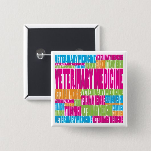Bunte Veterinärmedizin Button (Vorne & Hinten)