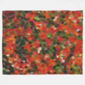 Bunte vibrierende kleine rote Punkte abstrakt Fleecedecke (Vorderseite (Horizontal))