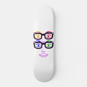 Bunte Vier-Augen-Brille Skateboard Deck