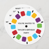 Bunte Viewmaster Spulen-Retro modernes Einladung (Vorne/Hinten)