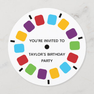 Bunte Viewmaster Spulen-Retro modernes Einladung