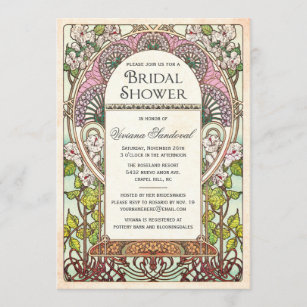 Bunte Vintage Brautparty-Einladungen Einladung