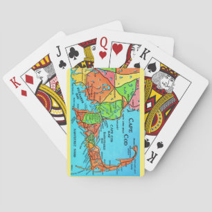 Bunte Vintage Cape Cod Karte Spielkarten