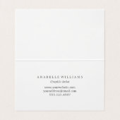 Bunte Vintage Feder Visitenkarten (Innenseite Aufgefaltet)