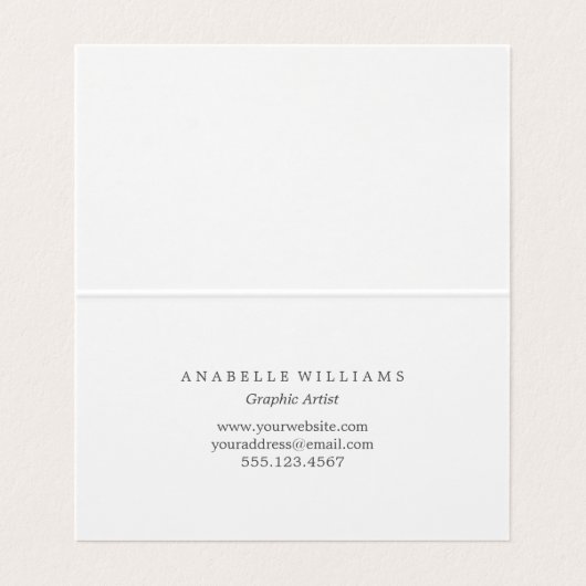 Bunte Vintage Feder Visitenkarten (Innenseite Aufgefaltet)