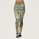 Bunte Vintage Illustration der Vögel Leggings (Rückseite)
