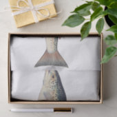 Bunte Vintage Lachsillustration Seidenpapier (Geschenk)