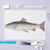 Bunte Vintage Lachsillustration Seidenpapier (Handwerk)