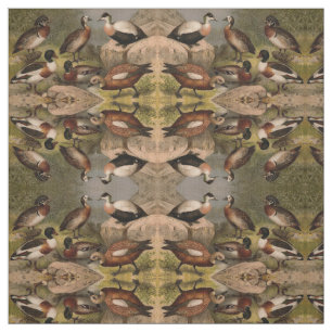 Bunte Vintage Malerei der Enten Stoff