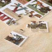 Bunte Vintage-Tier-Alphabet-Collage Puzzle (Seite)