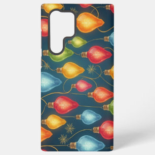 Bunte, vintage Weihnachtsbeleuchtung Dekor Samsung Galaxy Hülle