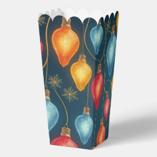 Bunte, vintage Weihnachtsbeleuchtung Dekoration Geschenkschachtel