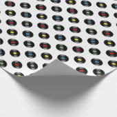 Bunte VinylPlatten | irgendeine Hintergrund-Farbe Geschenkpapier (Ecke)