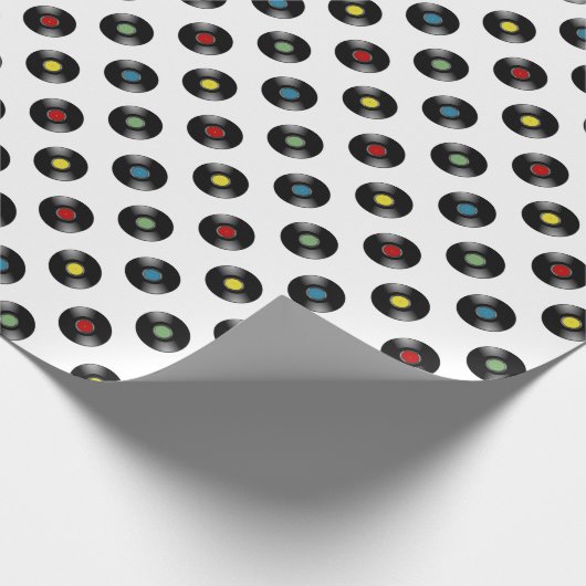 Bunte VinylPlatten | irgendeine Hintergrund-Farbe Geschenkpapier (Ecke)