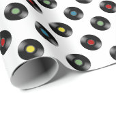 Bunte VinylPlatten | irgendeine Hintergrund-Farbe Geschenkpapier (Rolleneckpunkt)