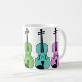 Bunte Violine Kaffeetasse (VorderseiteRechts)