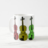 Bunte Violine Kaffeetasse (Vorderseite Links)