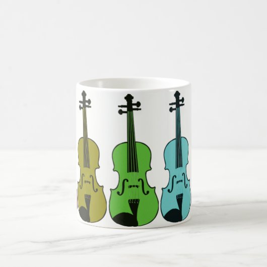 Bunte Violine Kaffeetasse (Mittel)