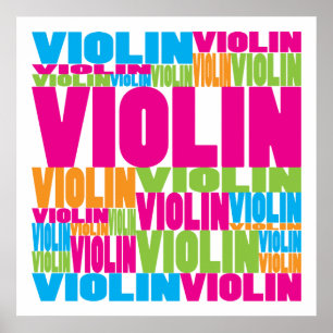 Bunte Violine Poster