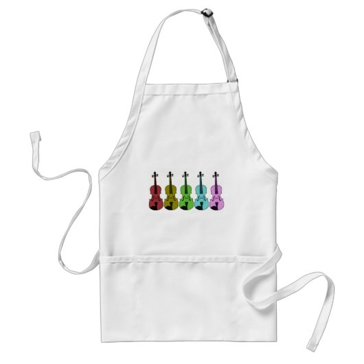 Bunte Violine Schürze (Vorne)