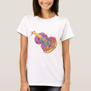Bunte Violine T-Shirt