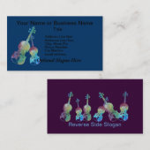 Bunte Violine und Viola Visitenkarte (Vorne/Hinten)