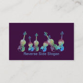 Bunte Violine und Viola Visitenkarte (Rückseite)