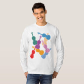 Bunte Violinen T-Shirt (Vorne ganz)