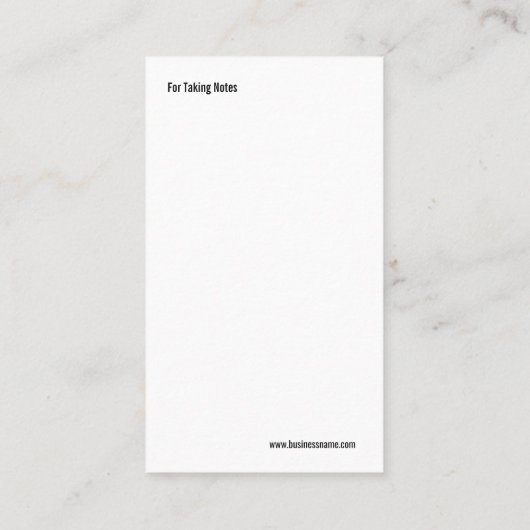 Bunte Visitenkarte (Rückseite)