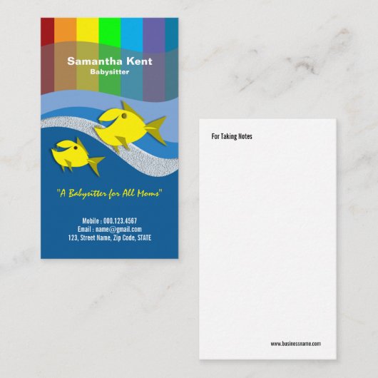 Bunte Visitenkarte (Vorne/Hinten)