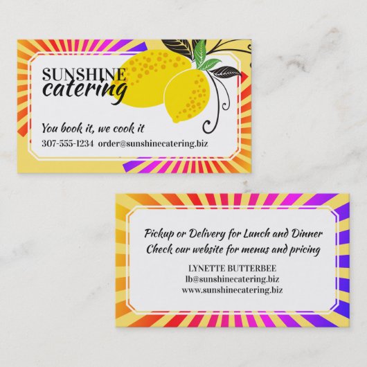 Bunte Visitenkarte (Vorne/Hinten)