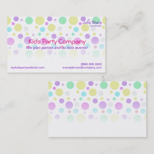 Bunte Visitenkarte (Vorne/Hinten)