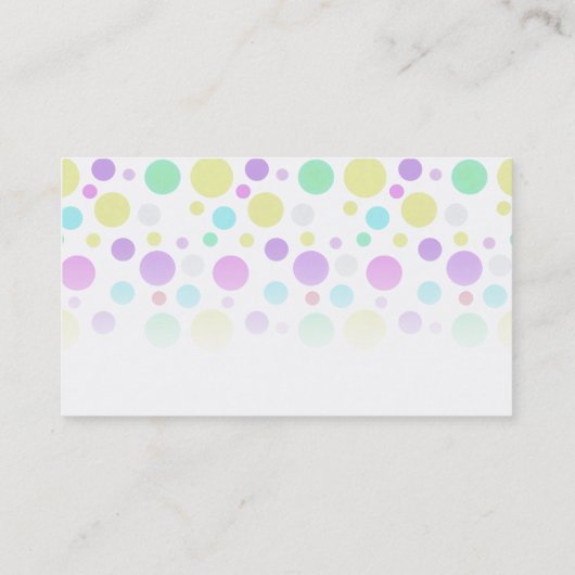 Bunte Visitenkarte (Rückseite)