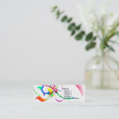 Bunte Visitenkarte für Verkauf (Stehend Vorderseite)