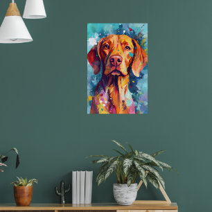 Bunte Vizsla Kunst Poster