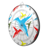 Bunte Vögel an Dartscheibe (Vorderseite rechts)