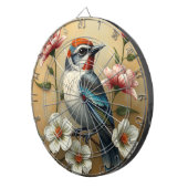 Bunte Vogel Blumen Dartboard Dartscheibe (Vorderseite rechts)