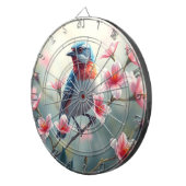 Bunte Vogel Blumen Dartboard Dartscheibe (Vorderseite rechts)