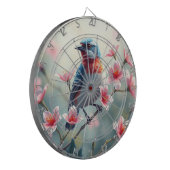Bunte Vogel Blumen Dartboard Dartscheibe (Vorderseite Links)