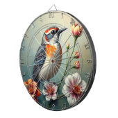 Bunte Vogel-Blumen-Dartscheibe Dartscheibe (Vorderseite rechts)