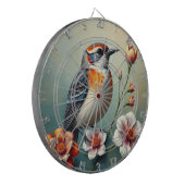 Bunte Vogel-Blumen-Dartscheibe Dartscheibe (Vorderseite Links)