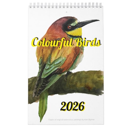 Bunte Vögel Kalender 2026 (Titelbild)