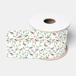 Bunte Vögel Ripsband