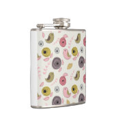 Bunte Vogel-Rosa-Grün-Küken Girly Flachmann (Rechts)