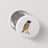 Bunte Vögel Singvogel Button (Vorne & Hinten)