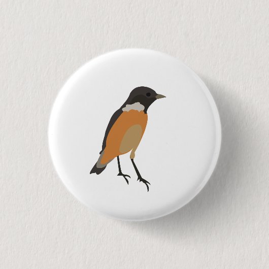 Bunte Vögel Singvogel Button (Vorderseite)